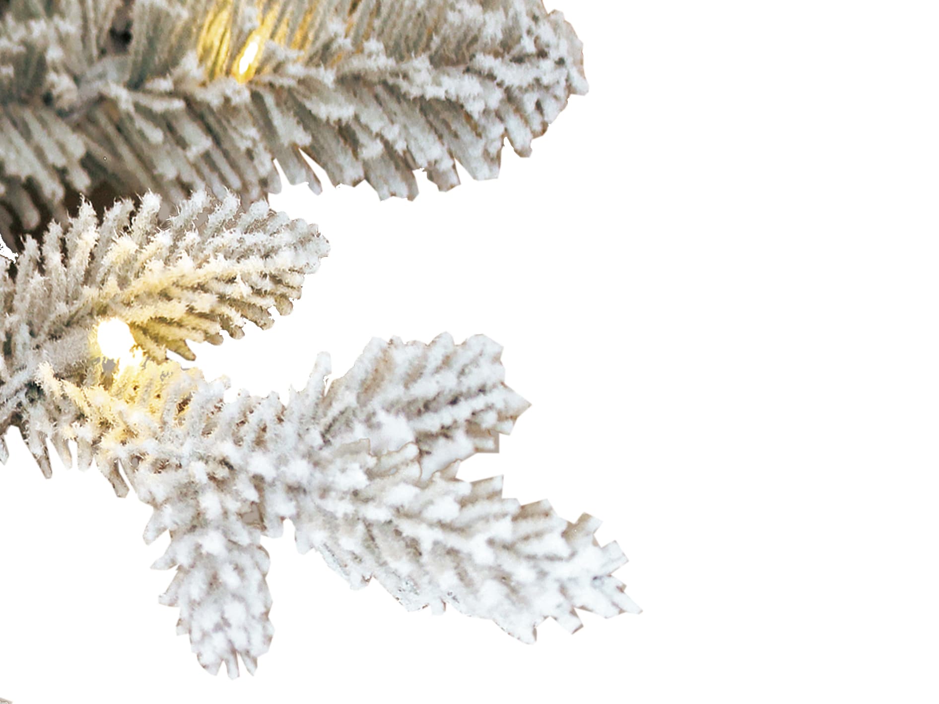 GE 7.5-ft Flocked Montana Fir Pre-lit Artificial Christmas Tree with White LED Lights