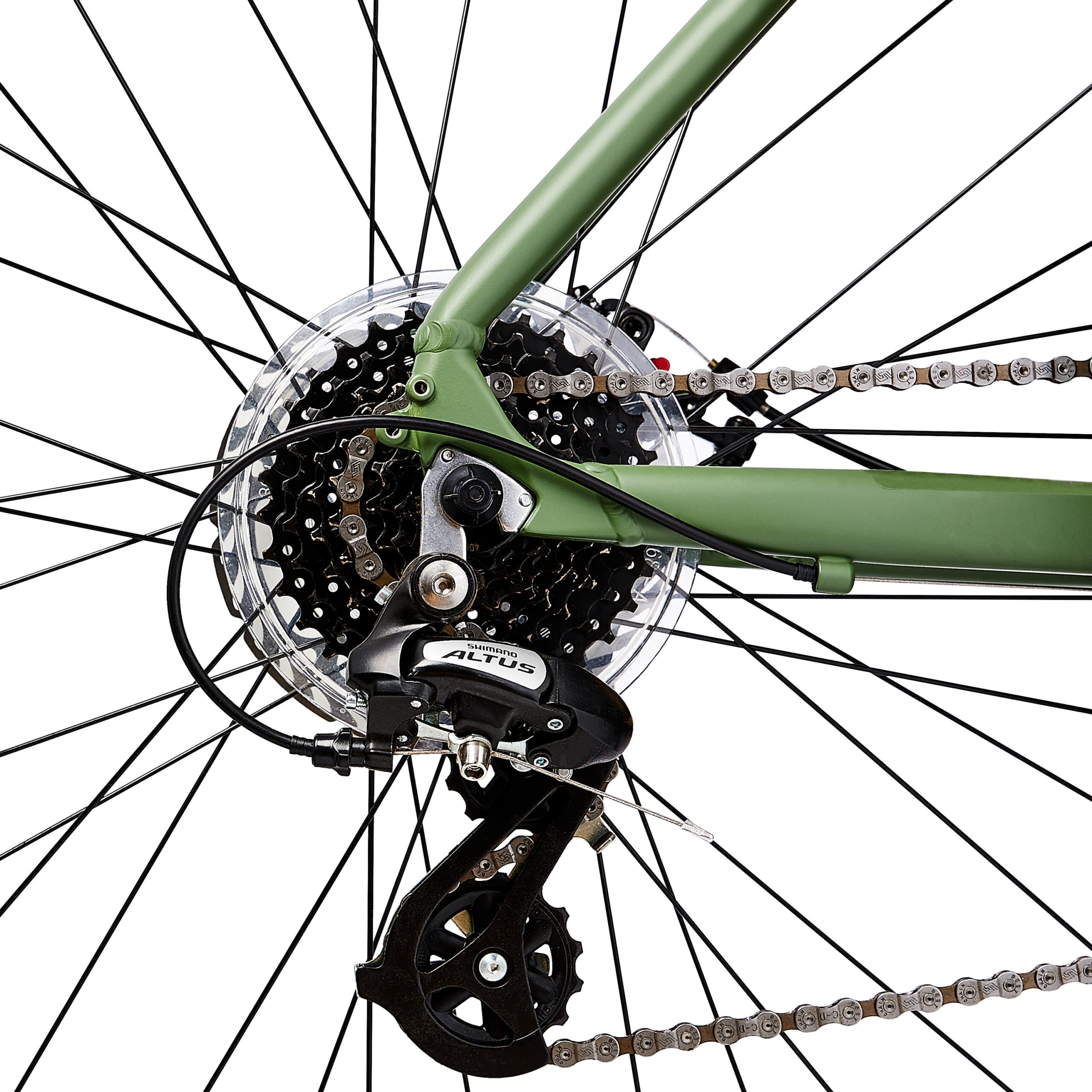 Ozark Trail 700C G.1 Explorer Flat Bar Gravel Bike, Small Frame, Fits Riders 5'1" - 5'5", Green, Adult, Unisex