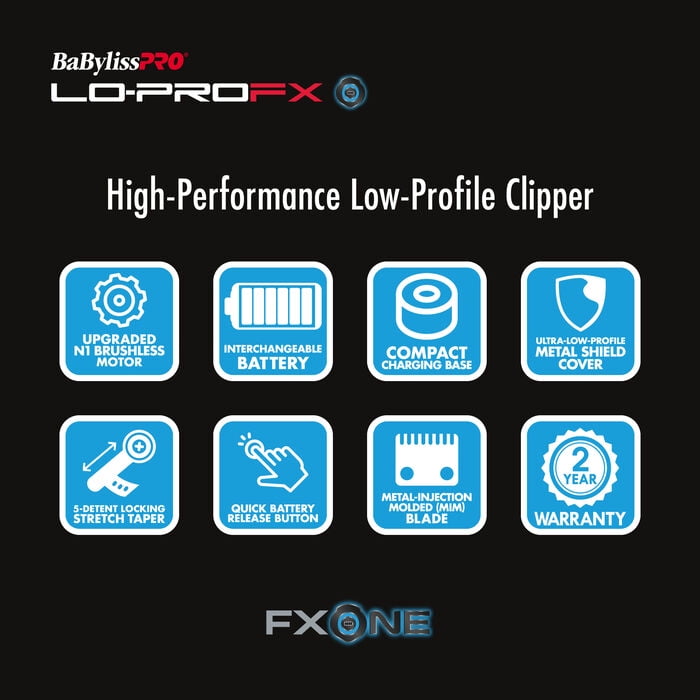 BaBylissPRO FXONE LO-PROFX Low-Profile Professional Hair Clippers