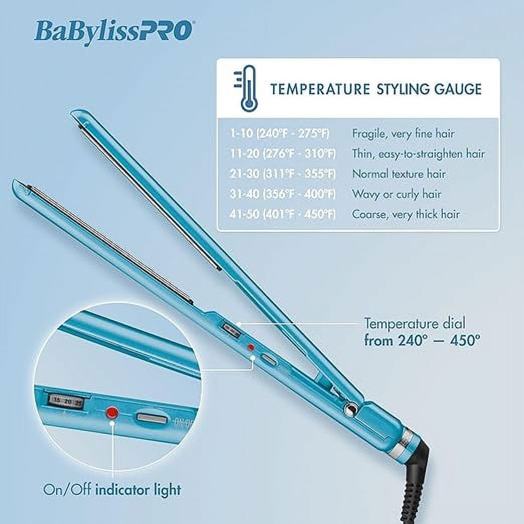 BaBylissPRO Nano Titanium 1 1/2" Ultra-Thin Flat Iron Hair Straightener