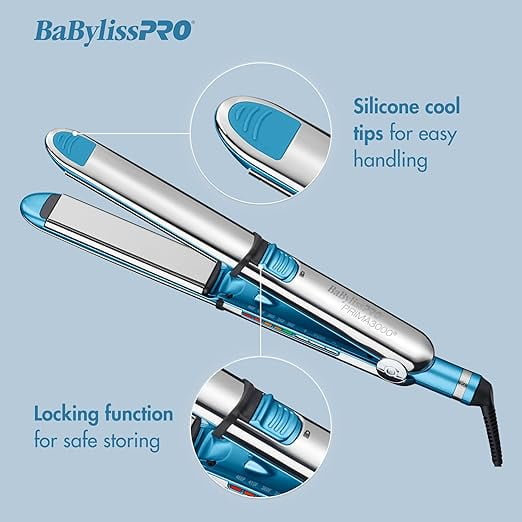 BaBylissPRO Nano Titanium 1 1/4" Prima3000 Ionic Styling Flat Iron