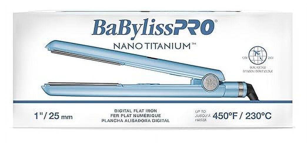 BaBylissPRO Nano Titanium 1" Digital Flat Iron Hair Straightener