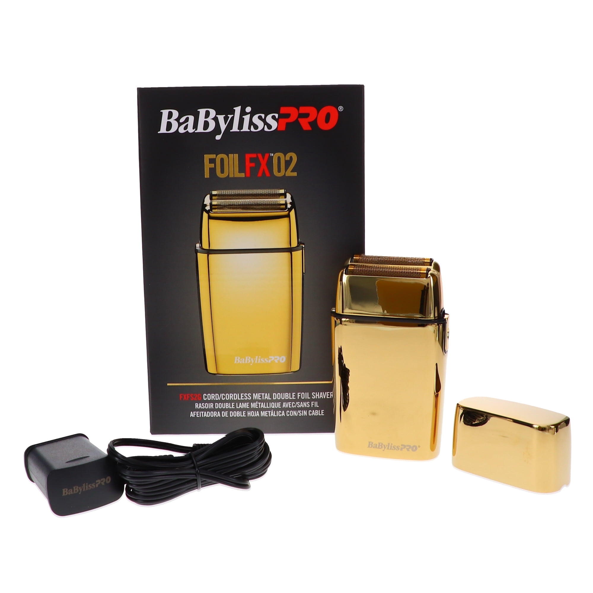 BaBylissPRO FOILFX Gold Cordless Double-Foil Shaver with Hypoallergenic Gold Foil