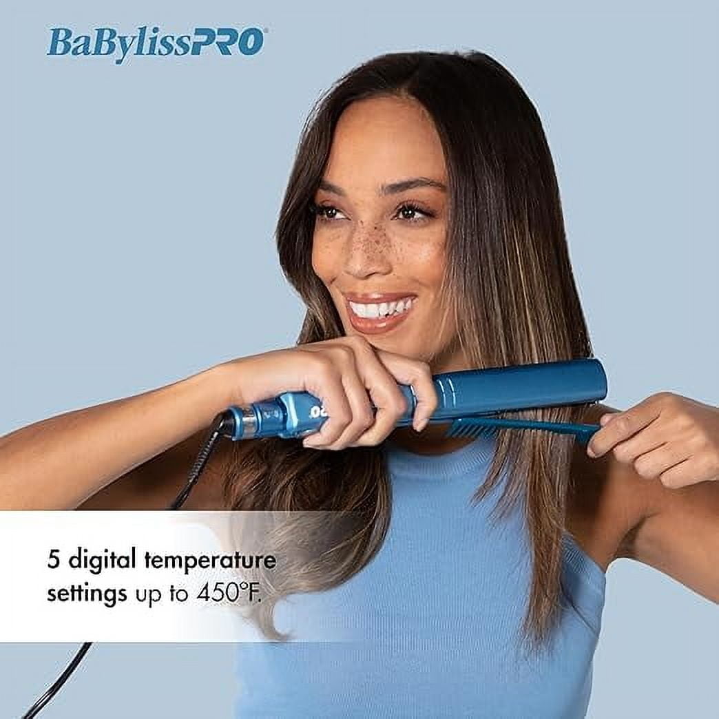 BaBylissPRO Nano Titanium 1 1/4" Dual Ionic Flat Iron Hair Straightener