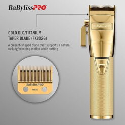 BaBylissPRO GoldFX Plus All-Metal Lithium Professional Hair Clippers