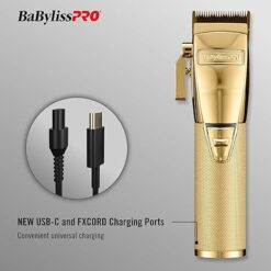 BaBylissPRO GoldFX Plus All-Metal Lithium Professional Hair Clippers