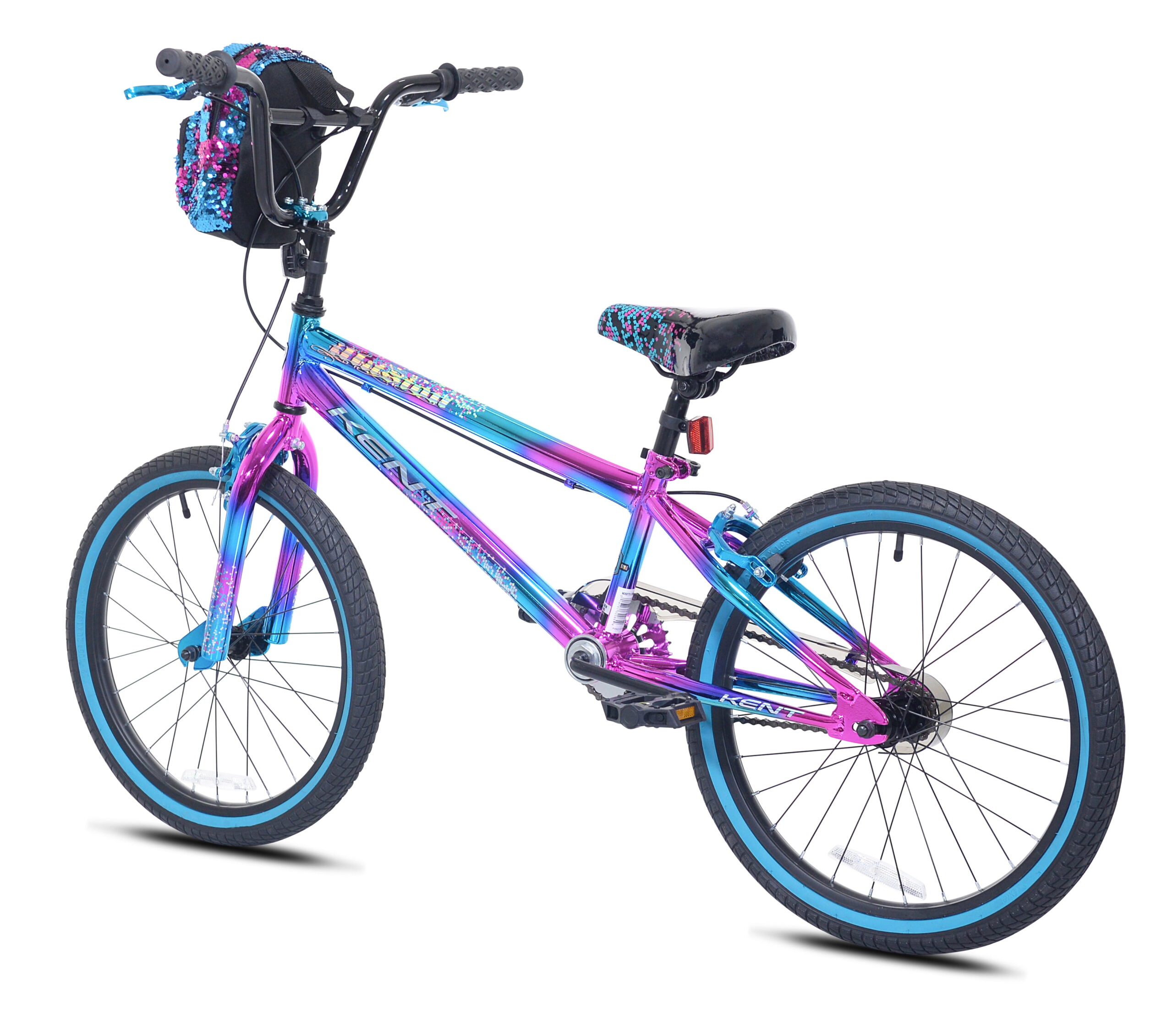 20" Kent Illusion BMX Bicycle, Fits Riders 4'2"-5', Blue/Purple, Child, Unisex