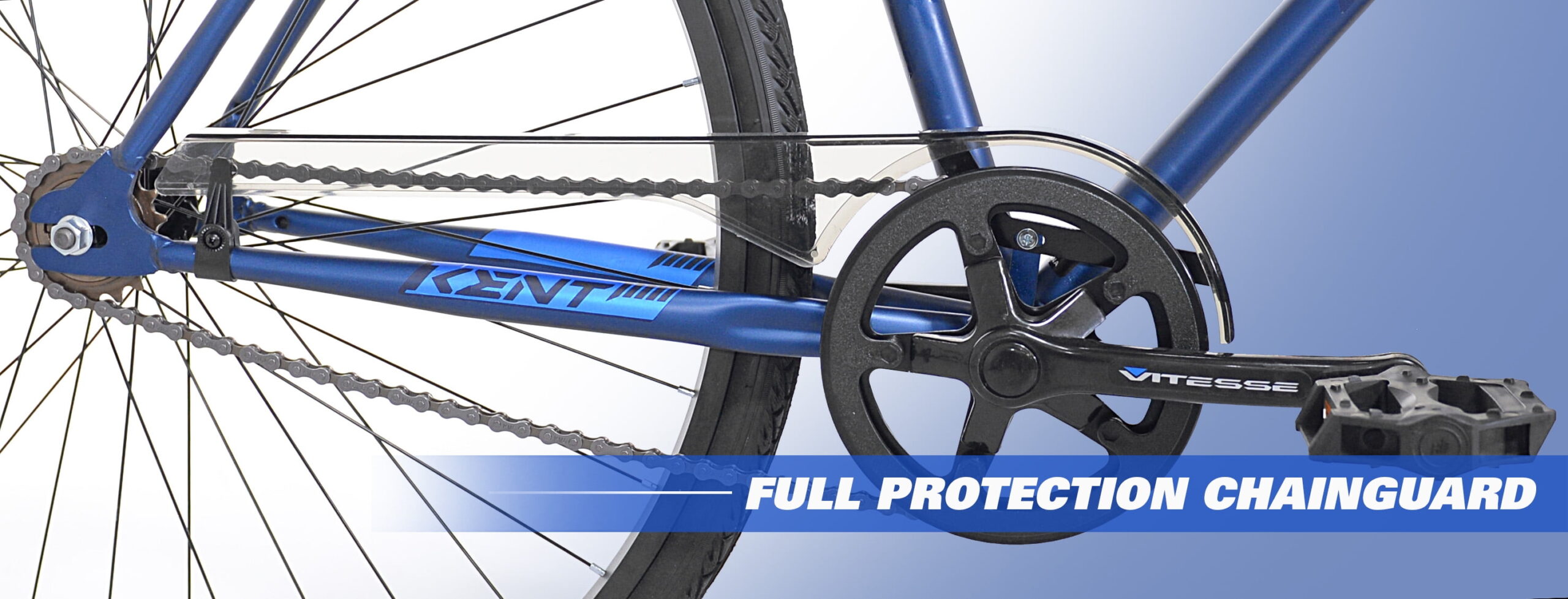 700c Kent Thruster Fixie Bike, 700c Wheels, Adults Ages 14+, Blue