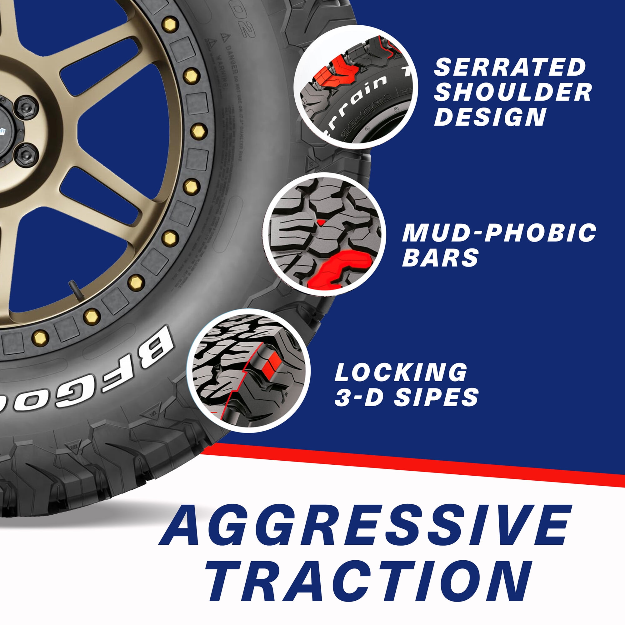 BFGoodrich All-Terrain T/A KO2 All-Season LT235/75R15/C 104/101S Tire