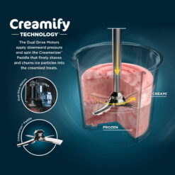 Ninja CREAMi Ice Cream Maker, for Gelato, Mix-ins, Milkshakes, Sorbet, Smoothie Bowls & More, 5 One-Touch Programs, with (2) 16 oz Pint Containers & Lids, Perfect for Kids, White, NC300WH