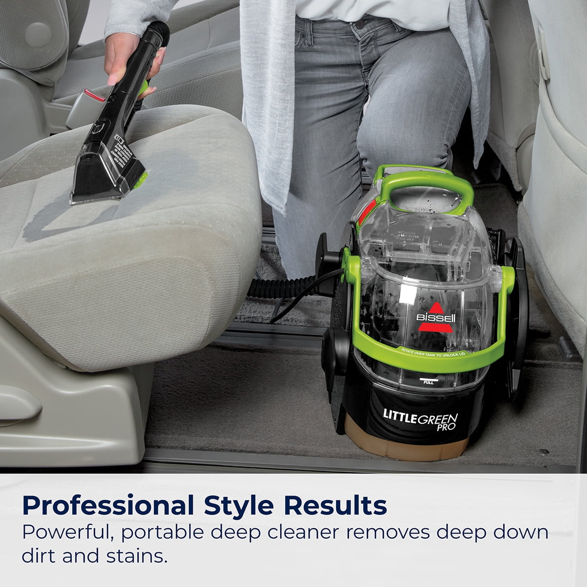 BISSELL Little Green Pro Portable Deep Cleaner, for Carpet, Upholstery, and Auto, Compact, Superior Suction, Professional Cleaning, StainProtect Technology, 2505