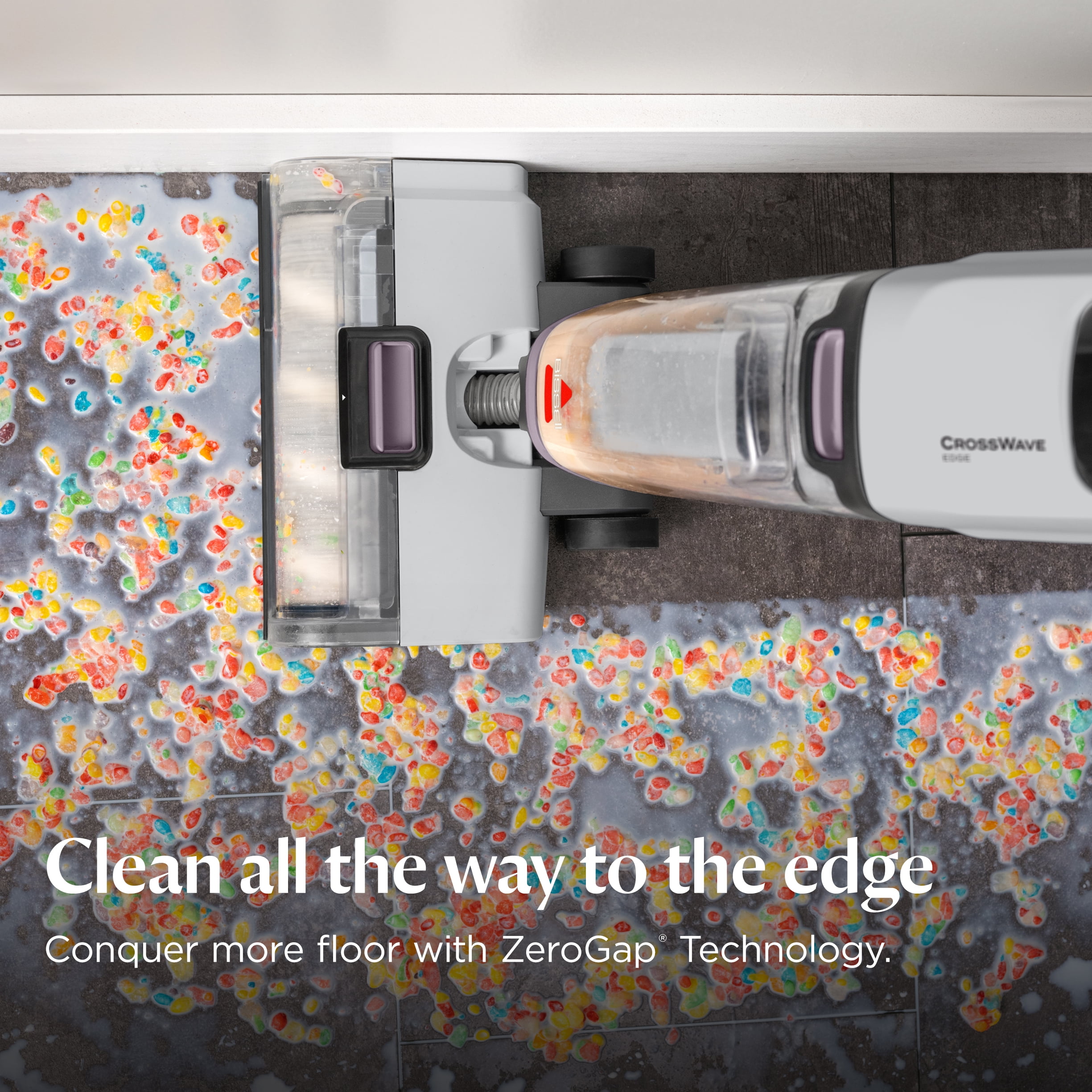 BISSELL CrossWave Edge, Corded, Multi Surface Hard Floor Cleaner Wet Dry Vacuum with Zero-Gap Edge Cleaning Technology, Self Cleaning Cycle, Pet Multi-Surface + Febreze Trial Formula, 4157