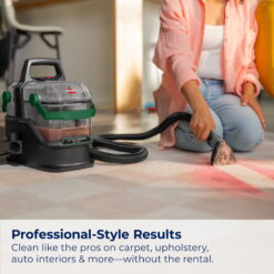 BISSELL Little Green Pet Pro Portable Carpet Cleaner Portable Carpet and Upholstery Deep Cleaner, Car/Auto Detailer, with Self-Cleaning Tough Stain Tool, Pet Hair Removal Tool, Crevice Tool, 3908