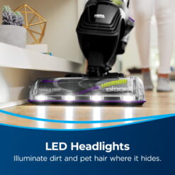 BISSELL Upright Vacuum, PowerLifter Allergen Pet Rewind, Pet Friendly , Bagless, HEPA filter, with Tangle Free Brush Roll, Swivel Steering and LED Headlights, 3404, Black