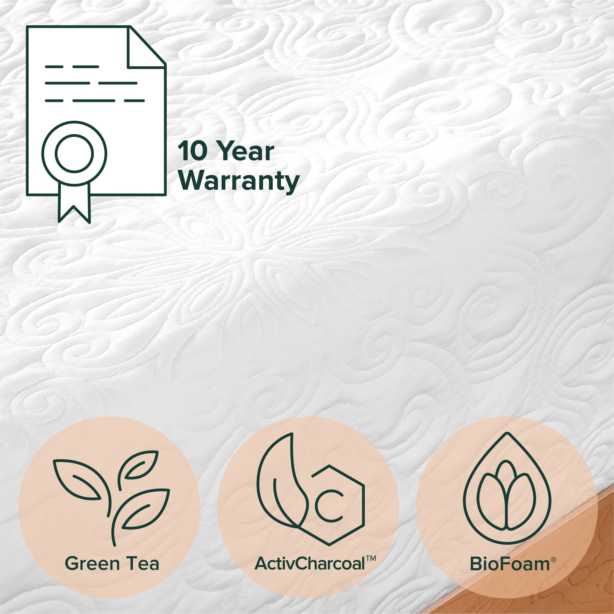 Zinus Spa Sensations Serenity 10" Full Medium Tight Top Memory Foam Mattress