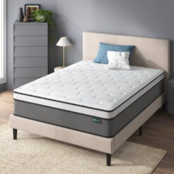 Zinus True Support 14" Full Euro Top Medium Hybrid Mattress with Comfort Foam and Pocket Springs