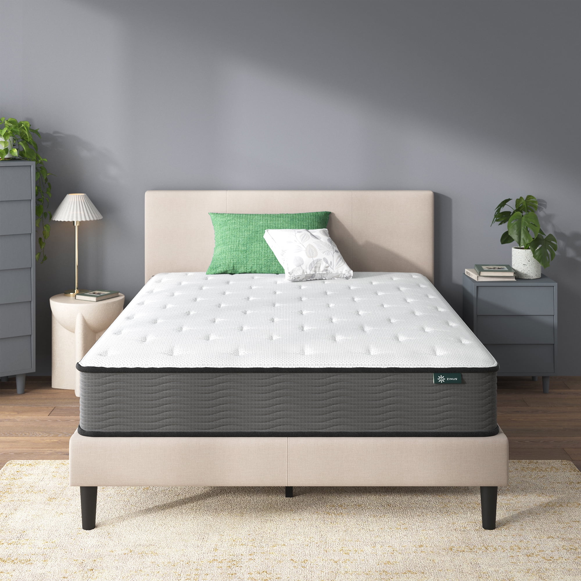 Zinus Support Plus 10" King Tight Top Medium Hybrid Mattress with Comfort Foam and Pocket Springs