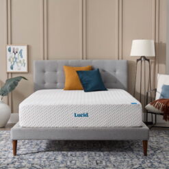 Lucid Refresh King Tight Top 12" Firm Memory Foam Mattress with Gel Infusion and Ventilation