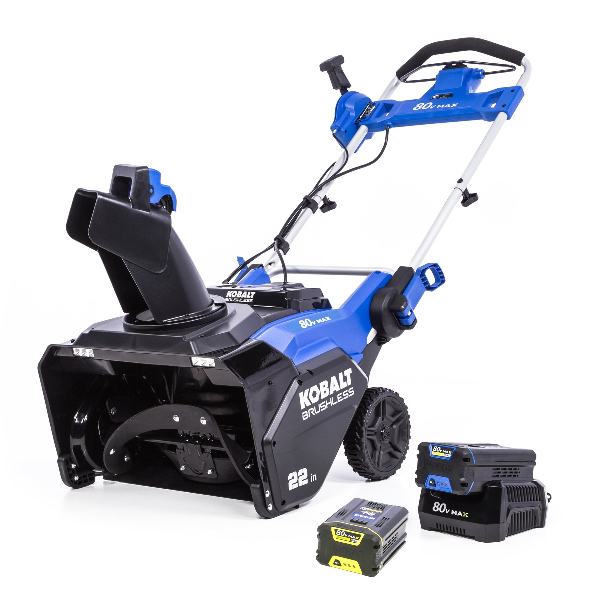 Kobalt 80-volt 22-in Single-stage Push Battery Snow Blower 6 Ah (Battery Included) (Charger Included)