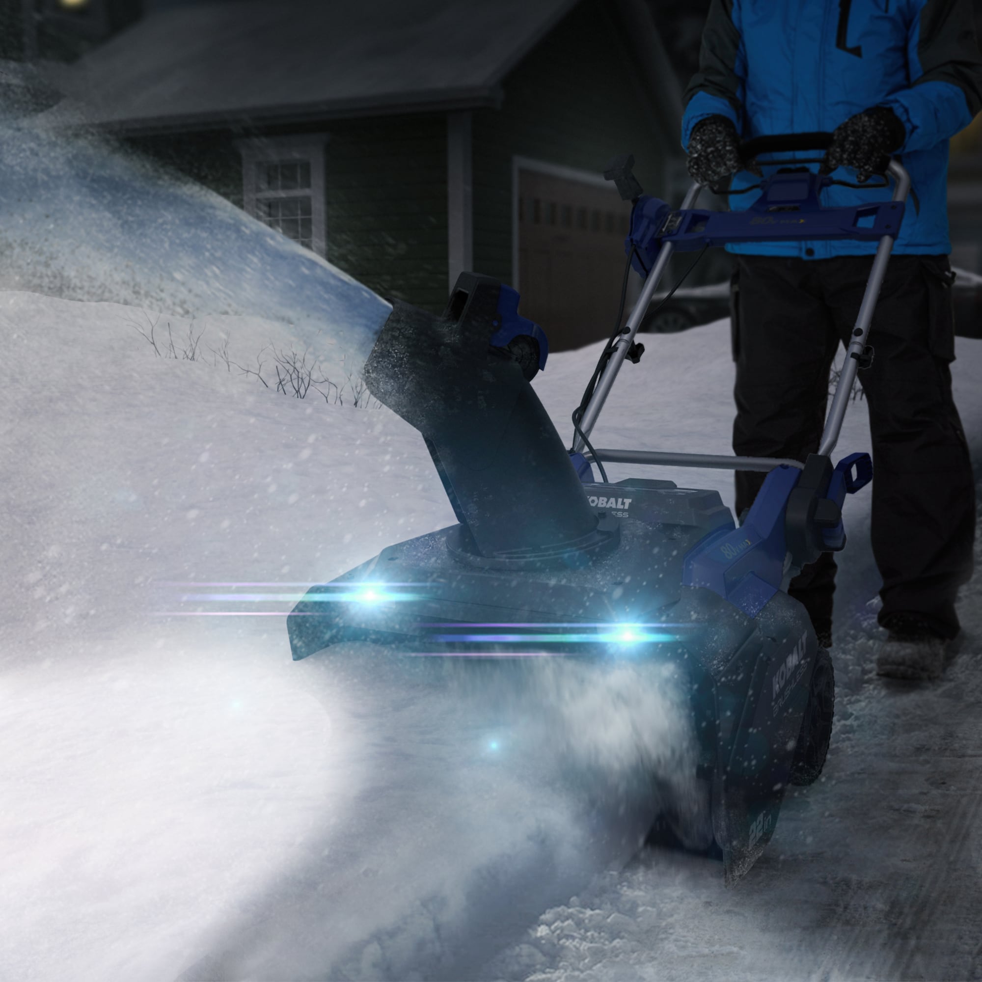 Kobalt 80-volt 22-in Single-stage Push Battery Snow Blower 6 Ah (Battery Included) (Charger Included)