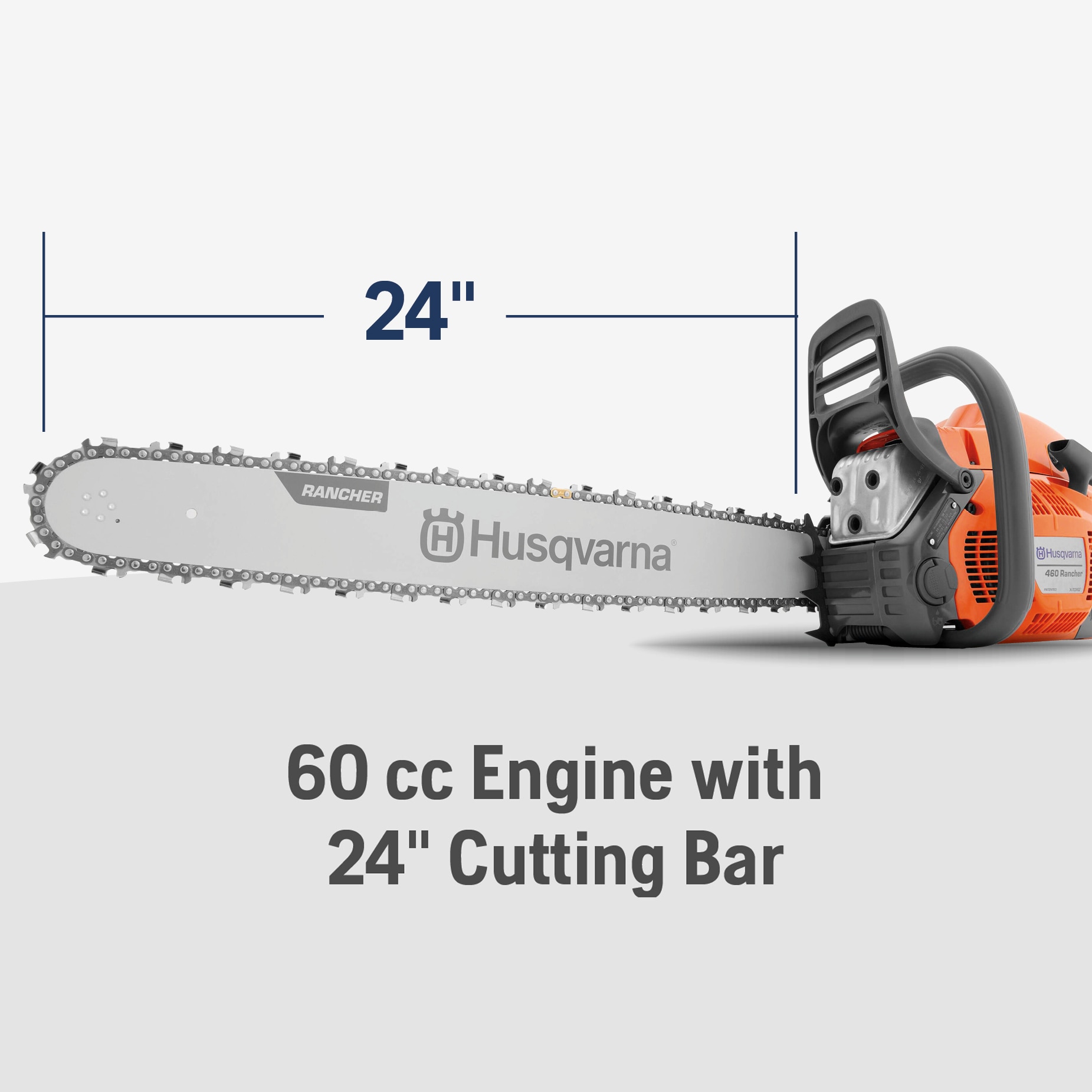 Husqvarna 460 Rancher 60.3-cc 2-cycle 24-in Gas Chainsaw