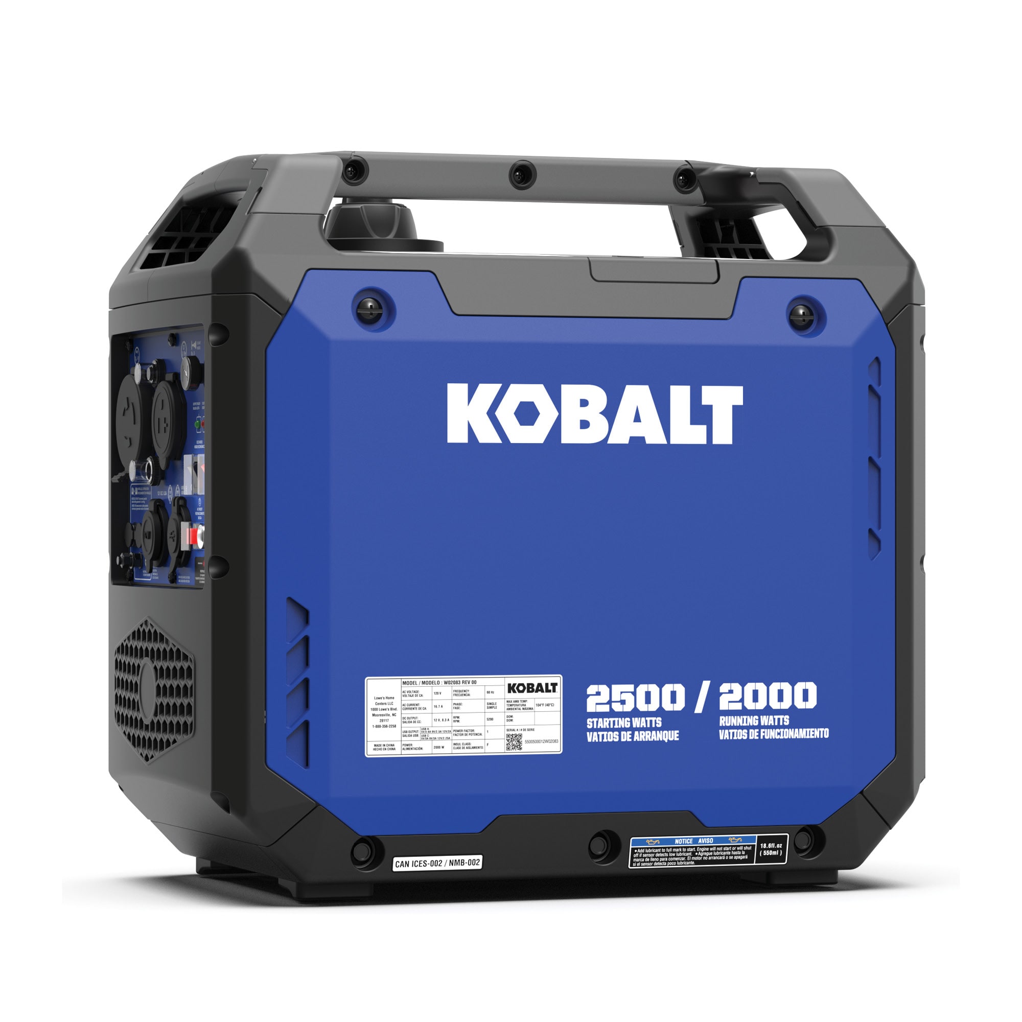 Kobalt Whisper 2500 -Watt Single Fuel (Gasoline) Inverter Generator