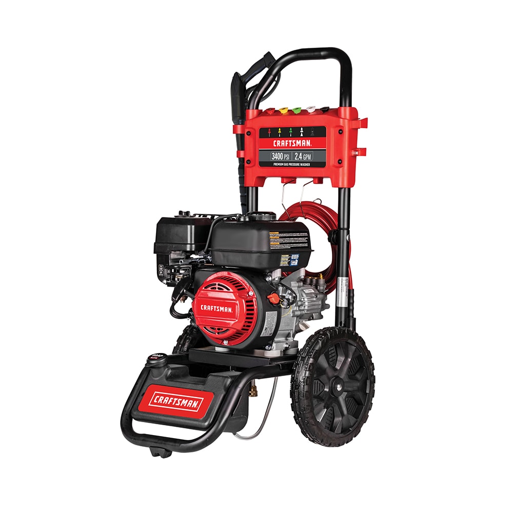 CRAFTSMAN Craftsman (50-State) 3400-PSI 2.4-GPM Cold Water Gas Pressure washer with 4 Spray Tips