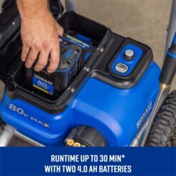 Kobalt 3000-PSI 2-GPM Cold Water Battery Pressure washer with 5 Spray Tips 4 Ah (Battery Included) (Charger Included)