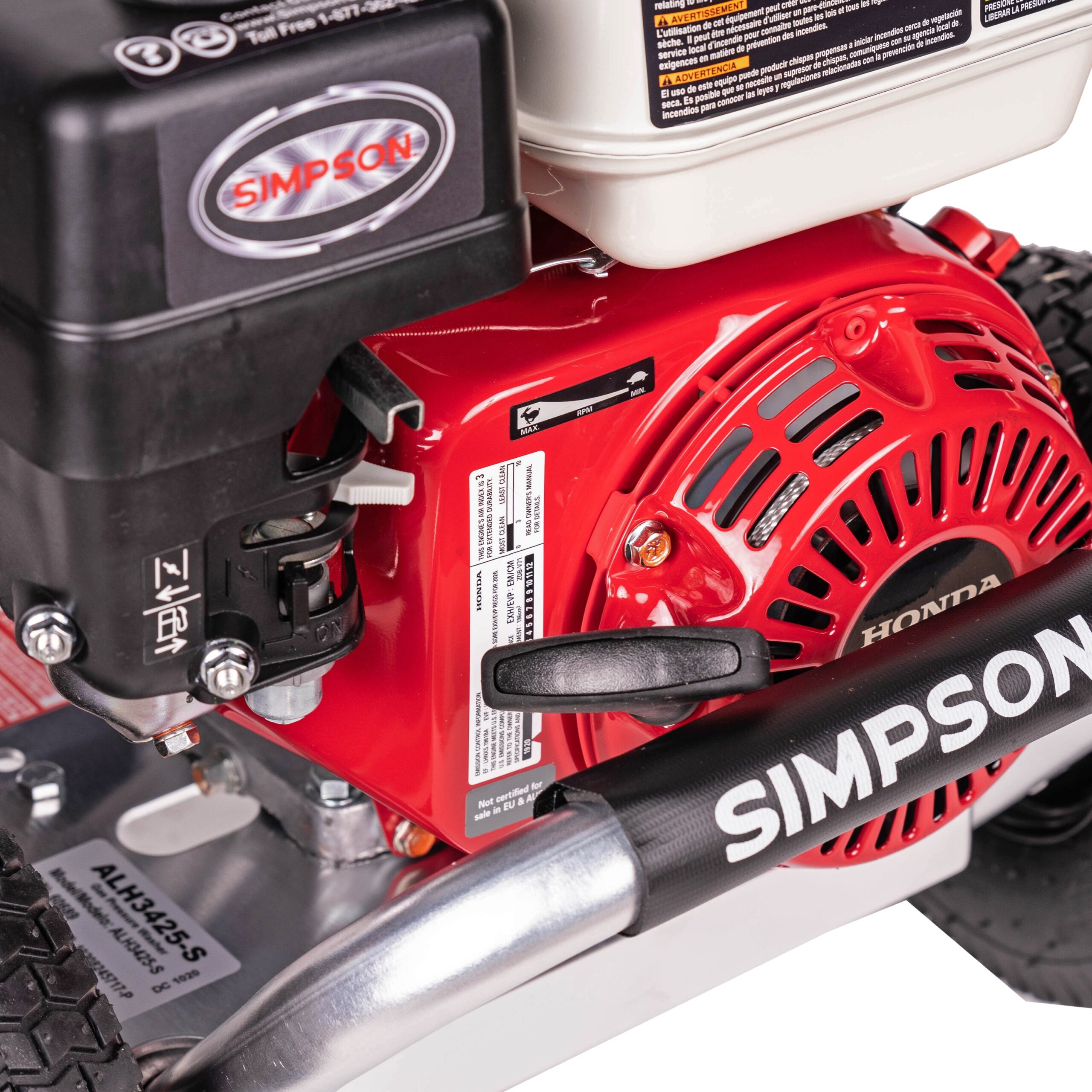 SIMPSON 3600 PSI at 2.5-GPM Aluminum 3600 PSI 2.5-GPM-Gallons Cold Water Gas Pressure Washer