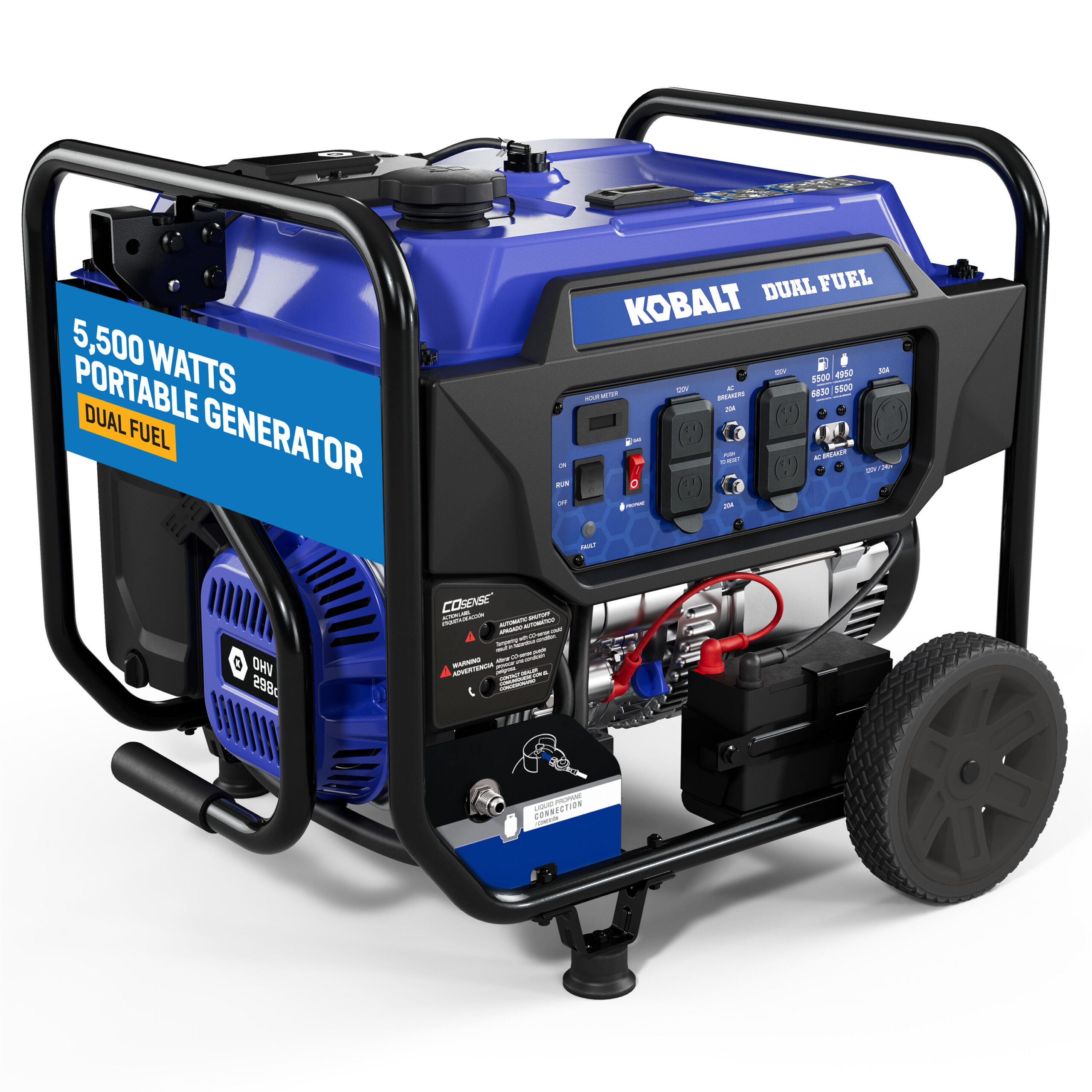 Kobalt 6830 / 5500 -Watt Dual fuel Portable Generator