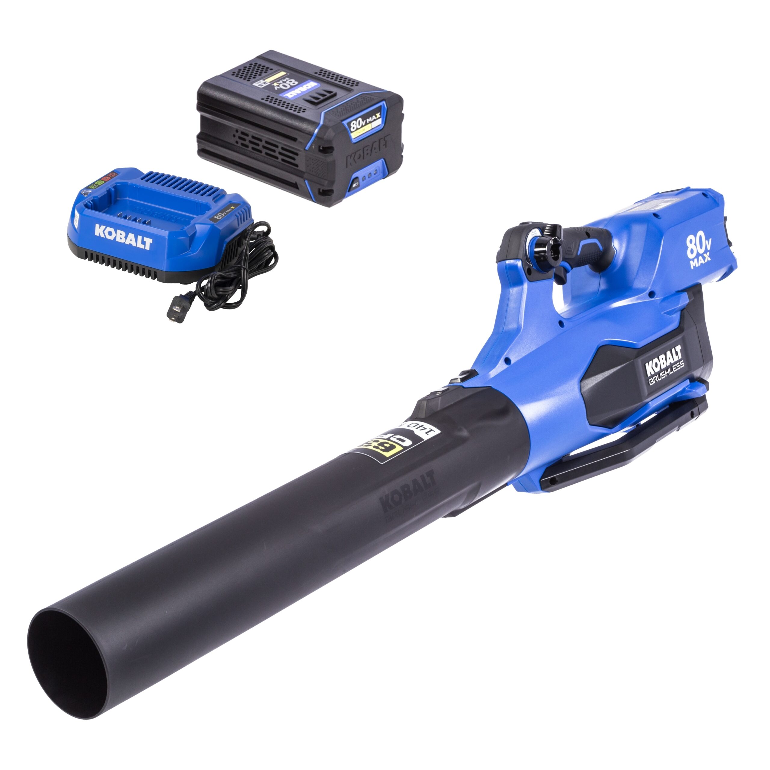 Kobalt 80-volt 630-CFM 140-MPH Battery Handheld Leaf Blower 4 Ah