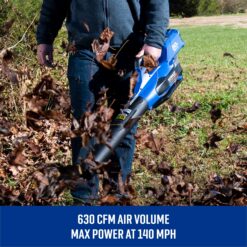 Kobalt 80-volt 630-CFM 140-MPH Battery Handheld Leaf Blower 4 Ah