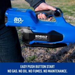 Kobalt 80-volt 630-CFM 140-MPH Battery Handheld Leaf Blower 4 Ah