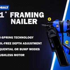 Kobalt XTR 3-1/2-in 21 -Degree Cordless Clip head/Roundhead Framing Nailer (Battery Not Included and Charger Not Included)