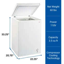 Koolatron 3.5-cu ft Chest Freezer (White) ENERGY STAR Certified