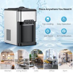 Mondawe 40-lb Ice Per day Bullet Ice Maker (Silver)