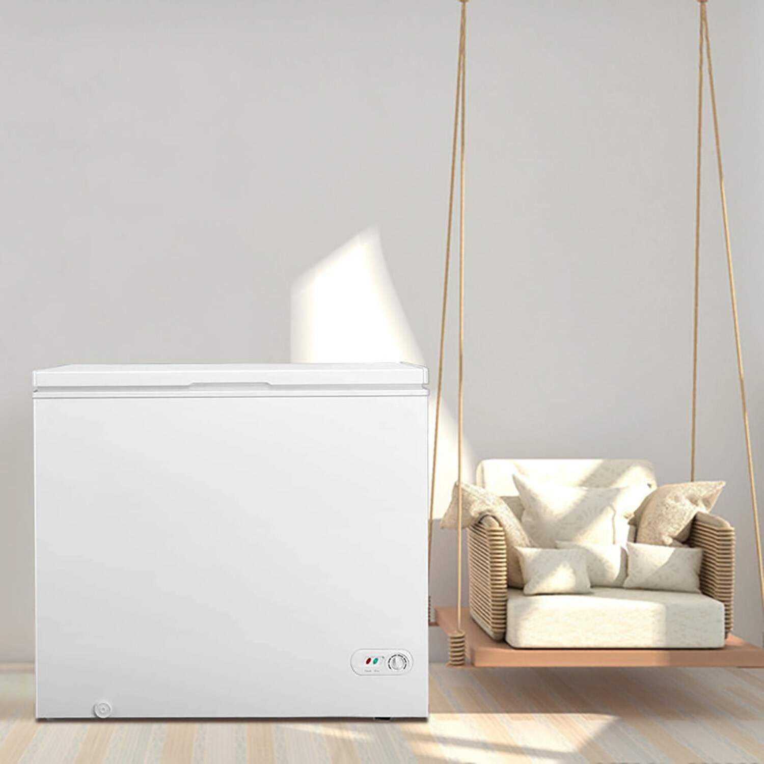 COWSAR 7-cu ft Garage Ready Chest Freezer (White)