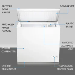 COWSAR 7-cu ft Garage Ready Chest Freezer (White)