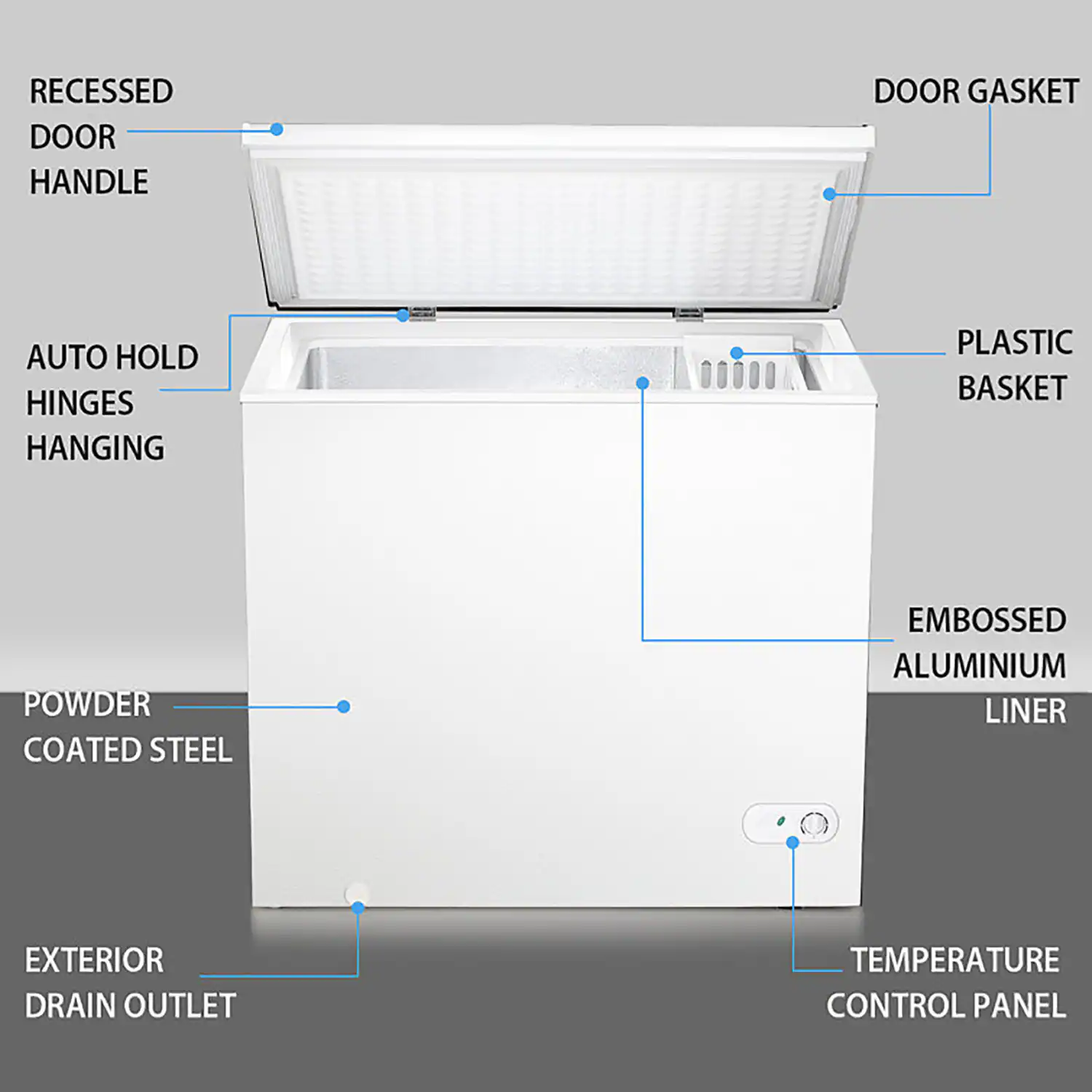 COWSAR 7-cu ft Garage Ready Chest Freezer (White)