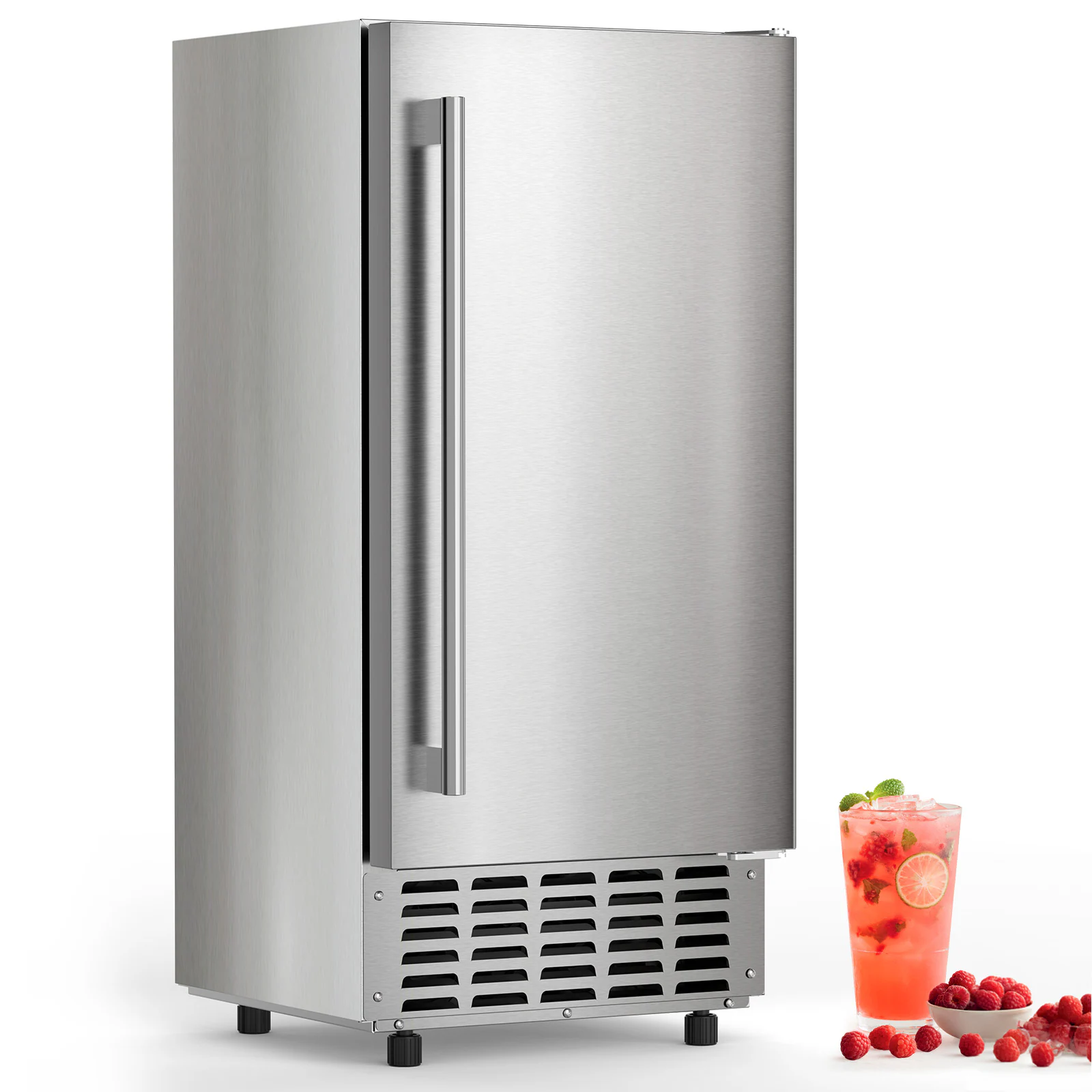 COWSAR 66-lb Ice Per day Nugget Ice Maker (Stainless Steel)