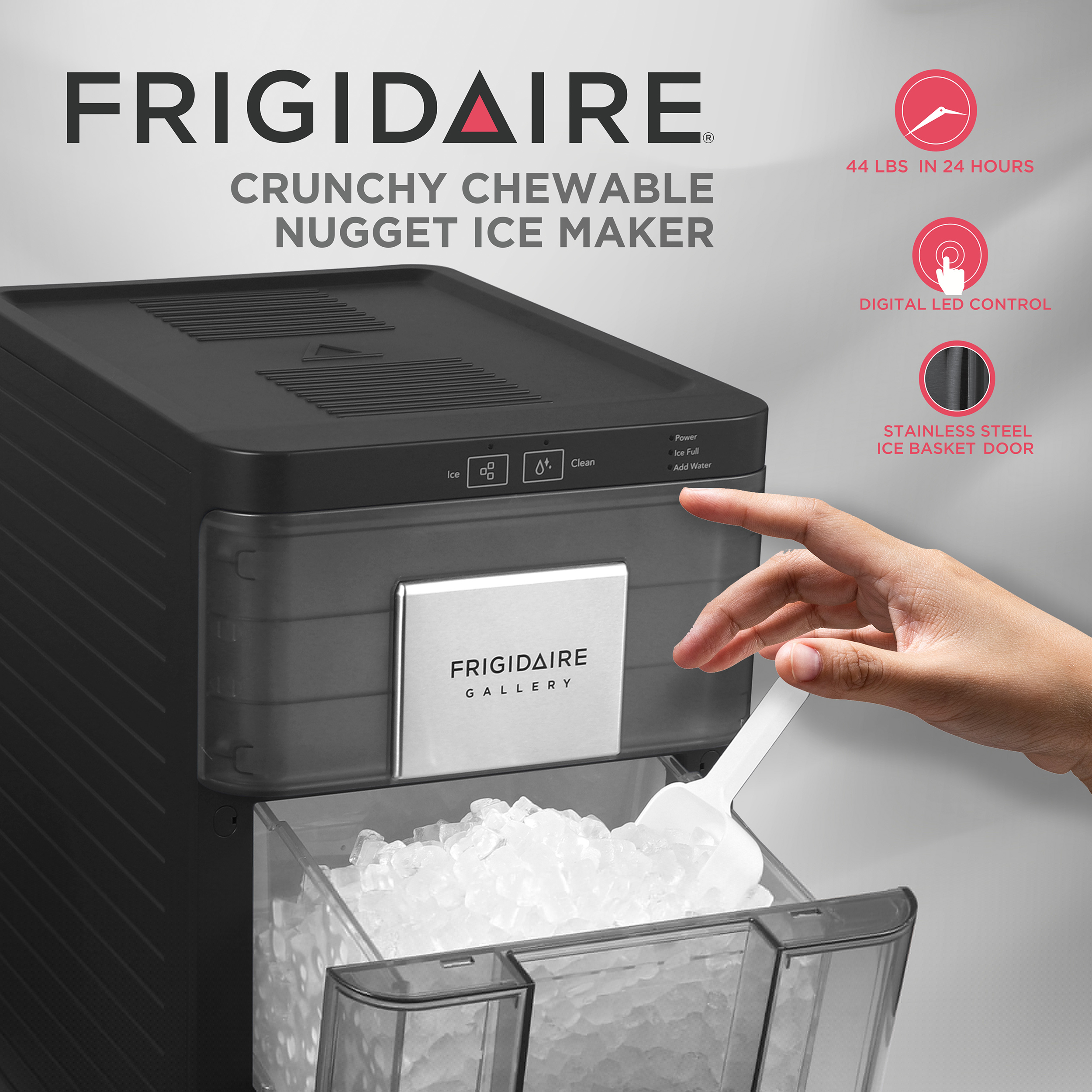 Frigidaire 44-lb Ice Per day Countertop Nugget Ice Maker (Black)