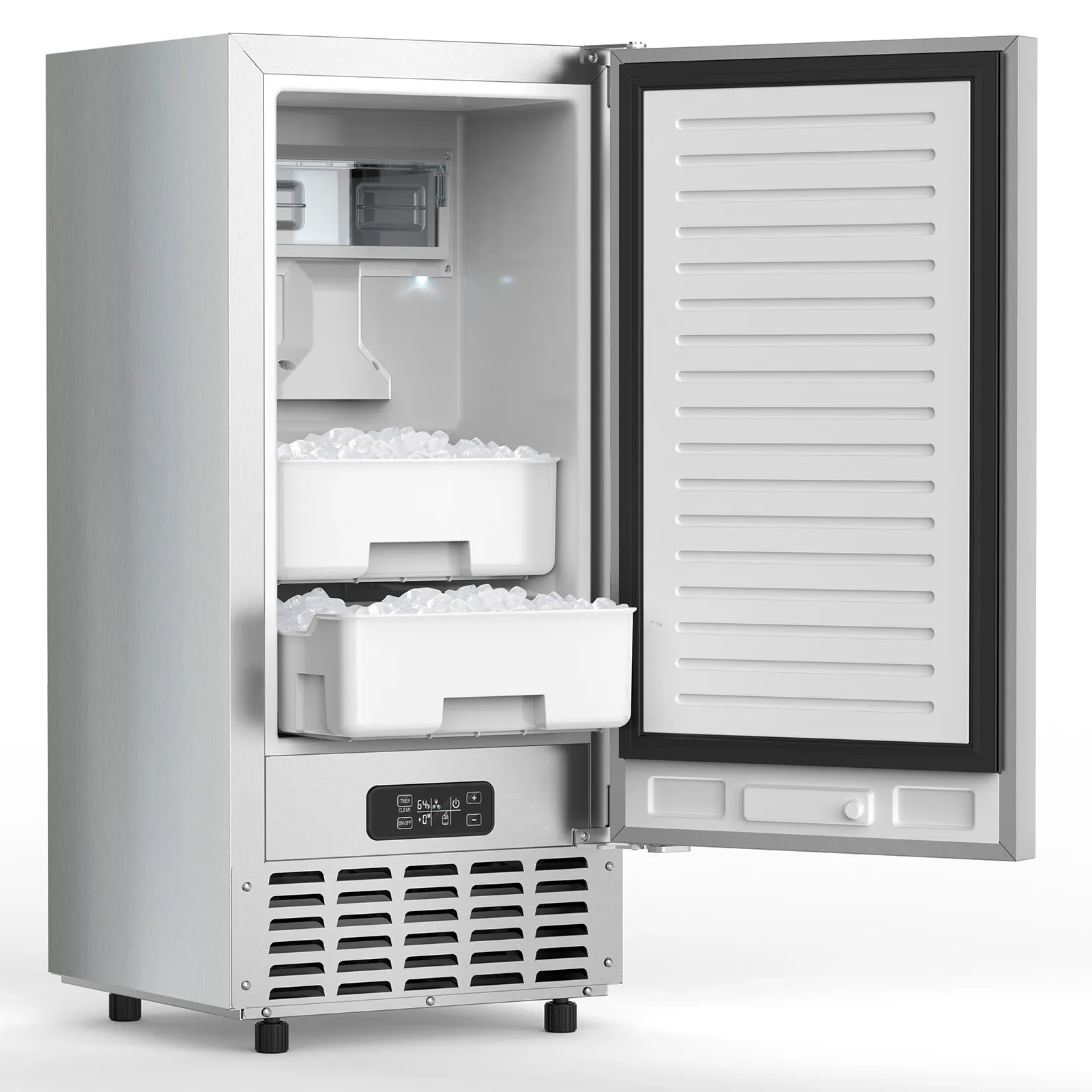 COWSAR 66-lb Ice Per day Nugget Ice Maker (Stainless Steel)
