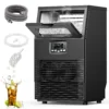 COWSAR 22-lb Ice Storage 66-lb Ice Per day Cubed Ice Maker (Stainless Steel)