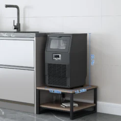 COWSAR 22-lb Ice Storage 66-lb Ice Per day Cubed Ice Maker (Stainless Steel)