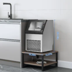 COWSAR 22-lb Ice Storage 80-lb Ice Per day Cubed Ice Maker (Stainless Steel)