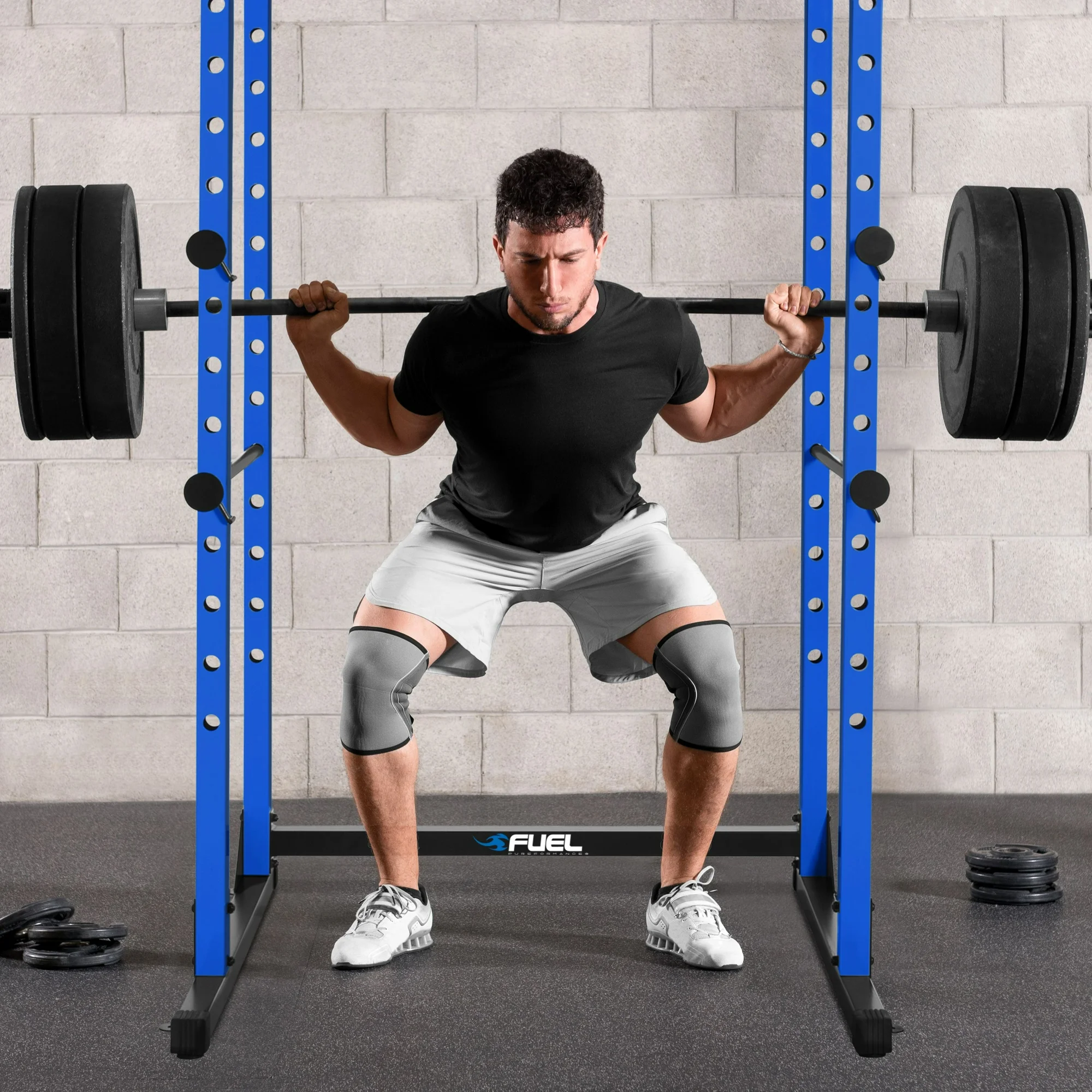 Fuel Pureformance 7-Foot Adjustable Full Cage Power Rack, Blue