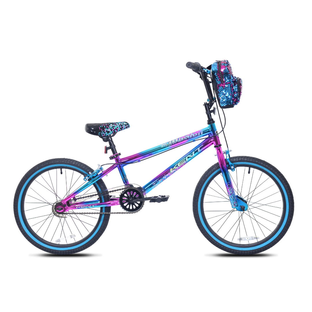 20" Kent Illusion BMX Bicycle, Fits Riders 4'2"-5', Blue/Purple, Child, Unisex