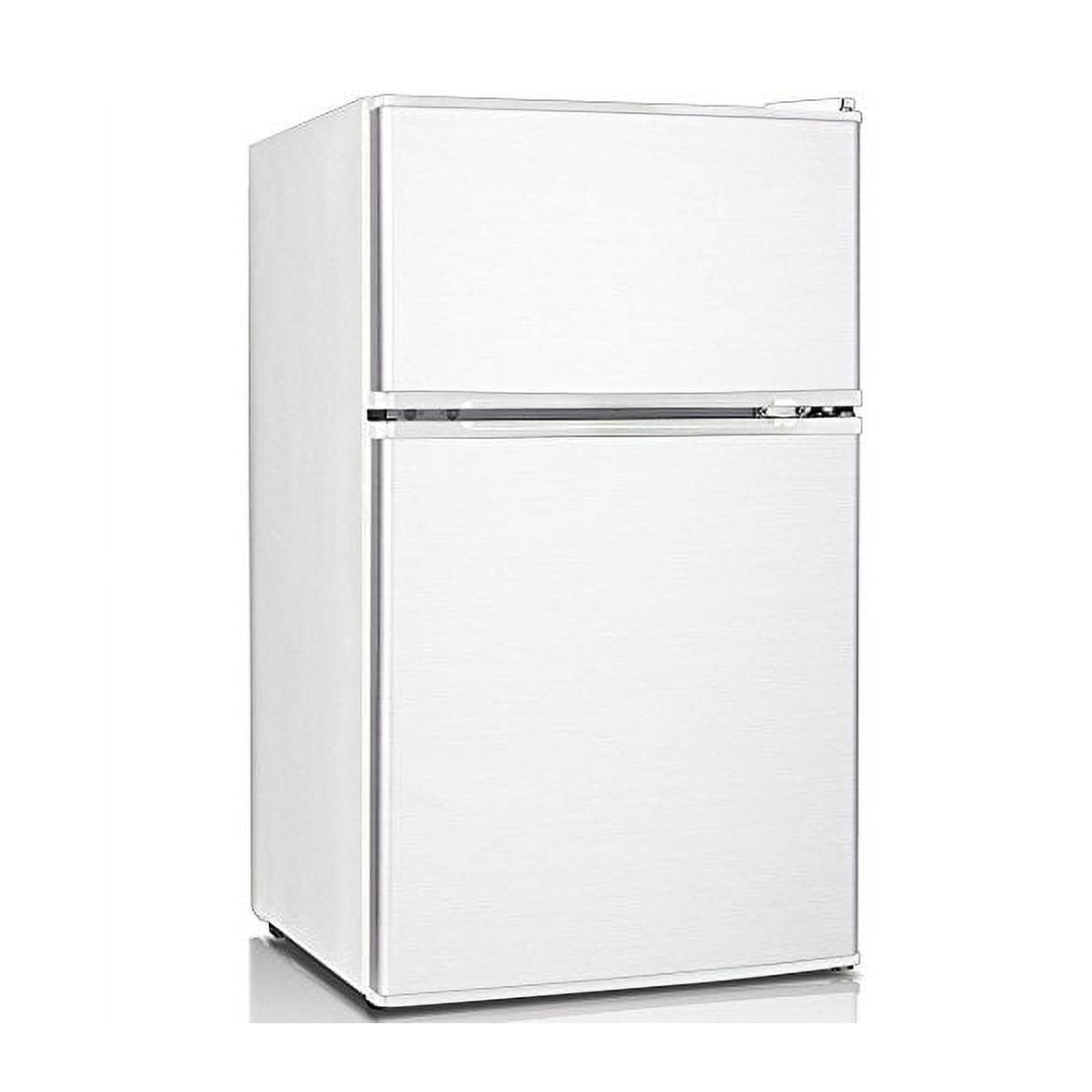 Keystone New Standard 3.1 Cu. ft. 18.5 in W Compact Standard Door Refrigerator/Freezer, White, KSTRC312CW