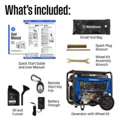 Westinghouse WGen9500c Remote Electric Start 12500 / 9500 -Watt Single fuel Portable Generator