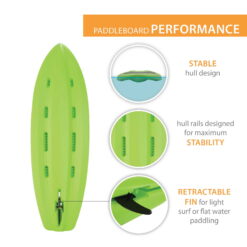 Lifetime Hooligan 8 ft. Youth Stand-up Paddle Board, Lime Green (90699)